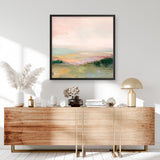 Dark Glowing Valley (Square) Art Print