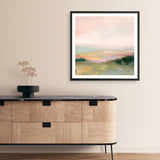 Dark Glowing Valley (Square) Art Print