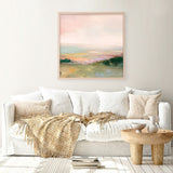 Dark Glowing Valley (Square) Art Print