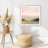 Dark Glowing Valley (Square) Art Print