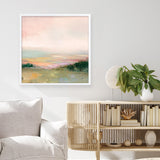 Dark Glowing Valley (Square) Art Print