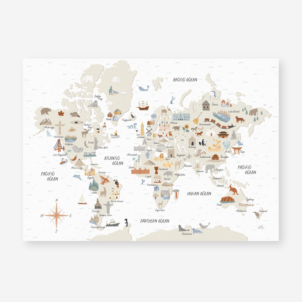 Around the World I Art Print