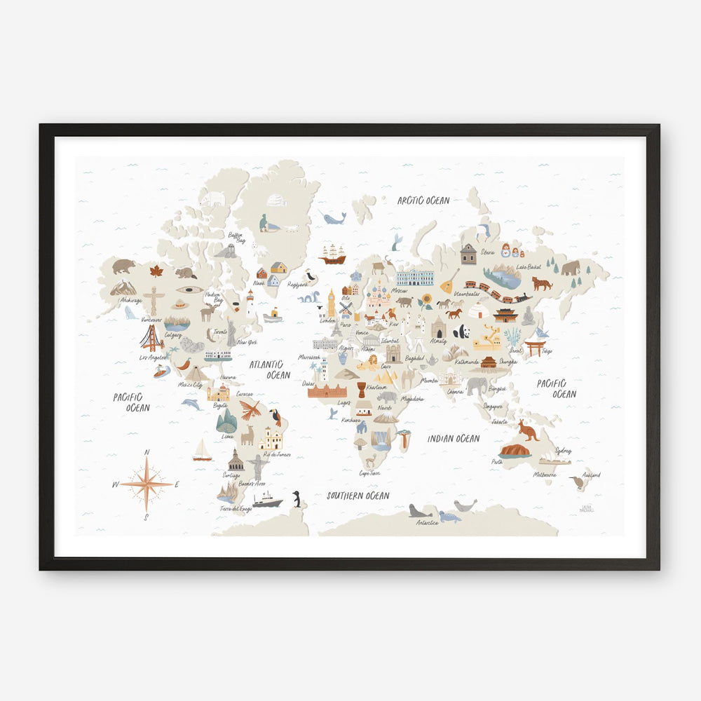 Around the World I Art Print