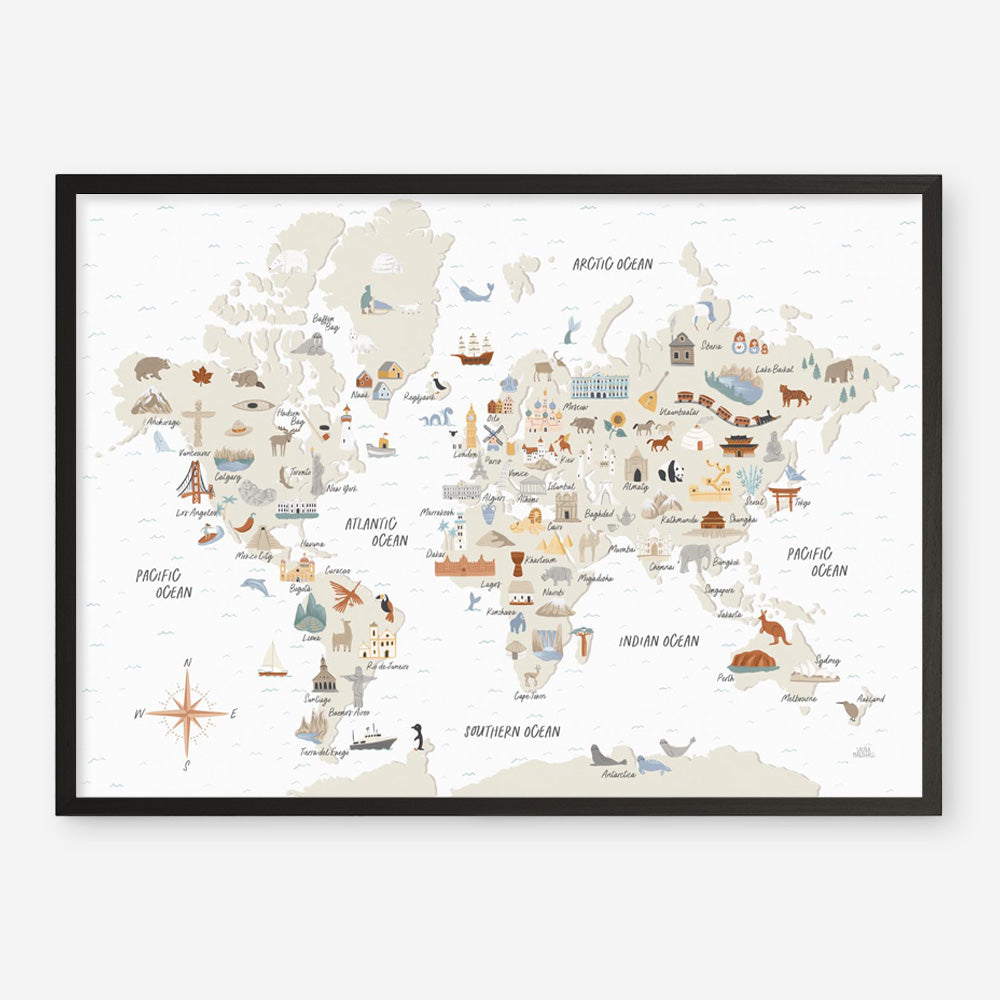 Around the World I Art Print