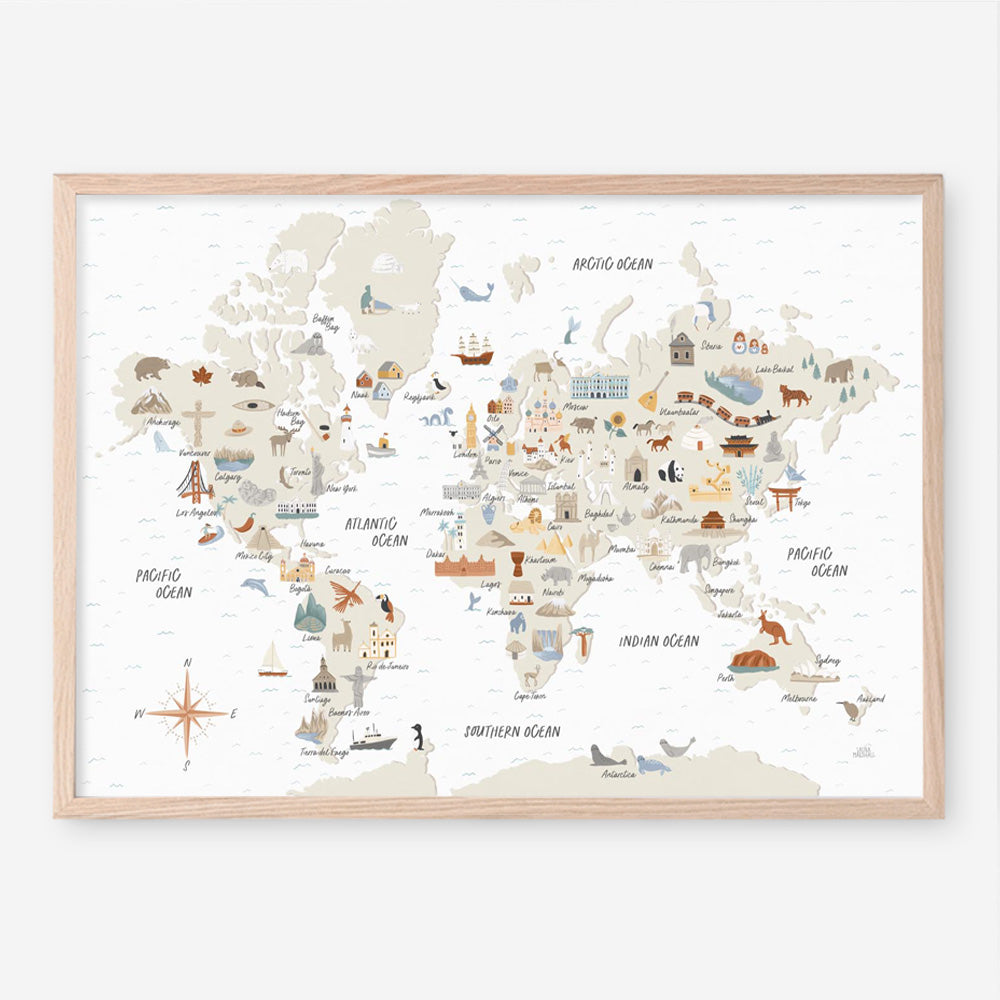 Around the World I Art Print