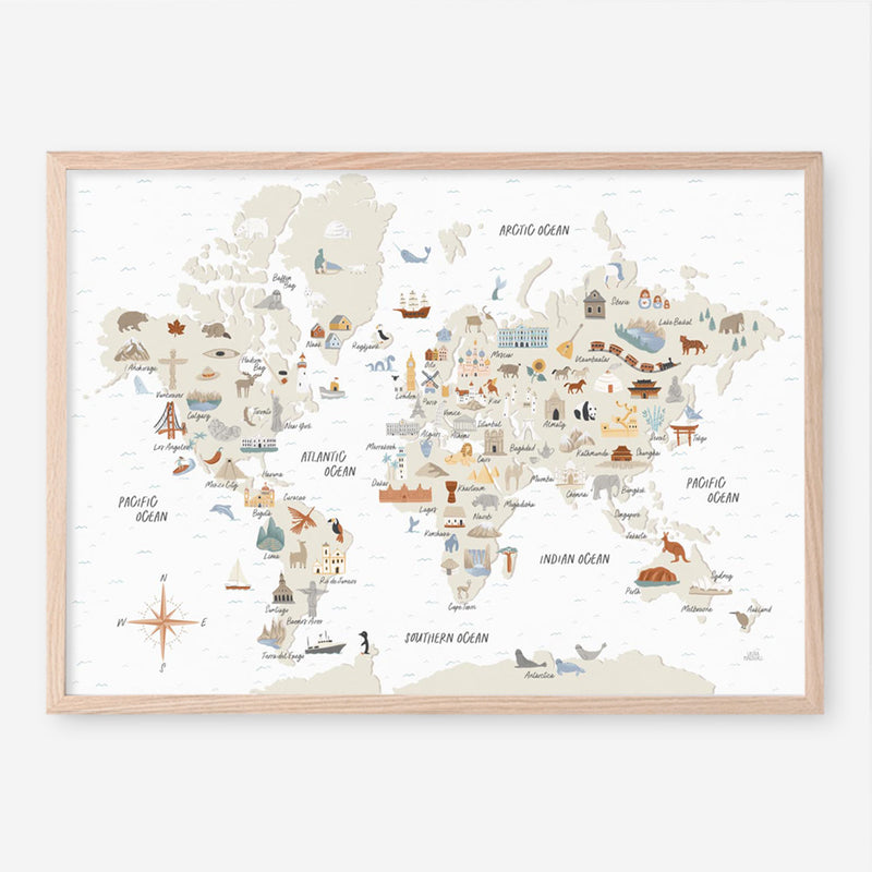 Around the World I Art Print