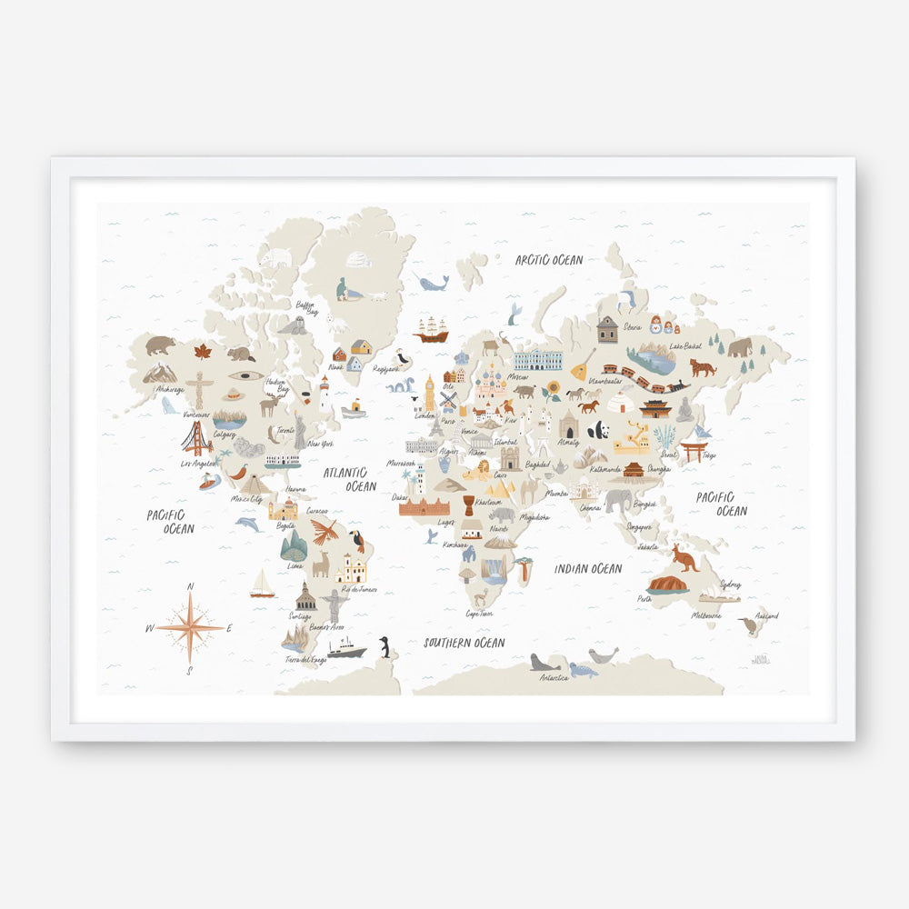 Around the World I Art Print