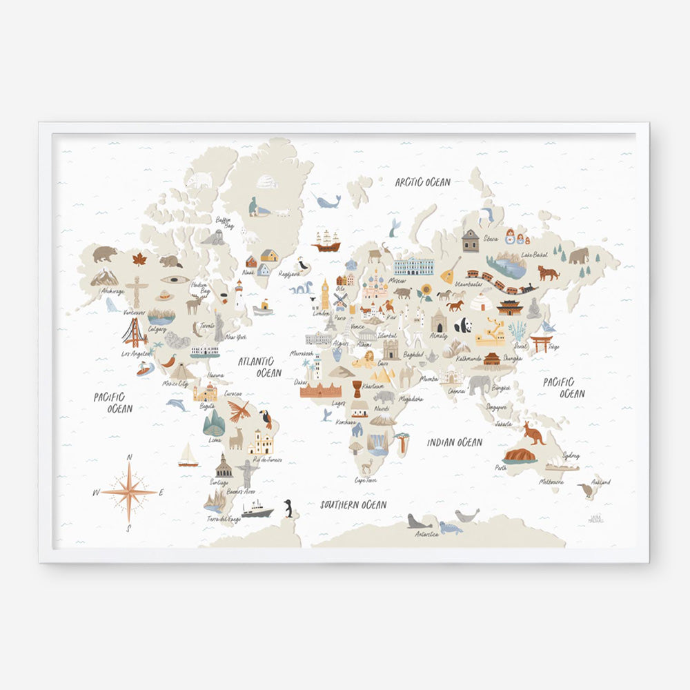 Around the World I Art Print