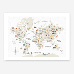 Around the World I Art Print