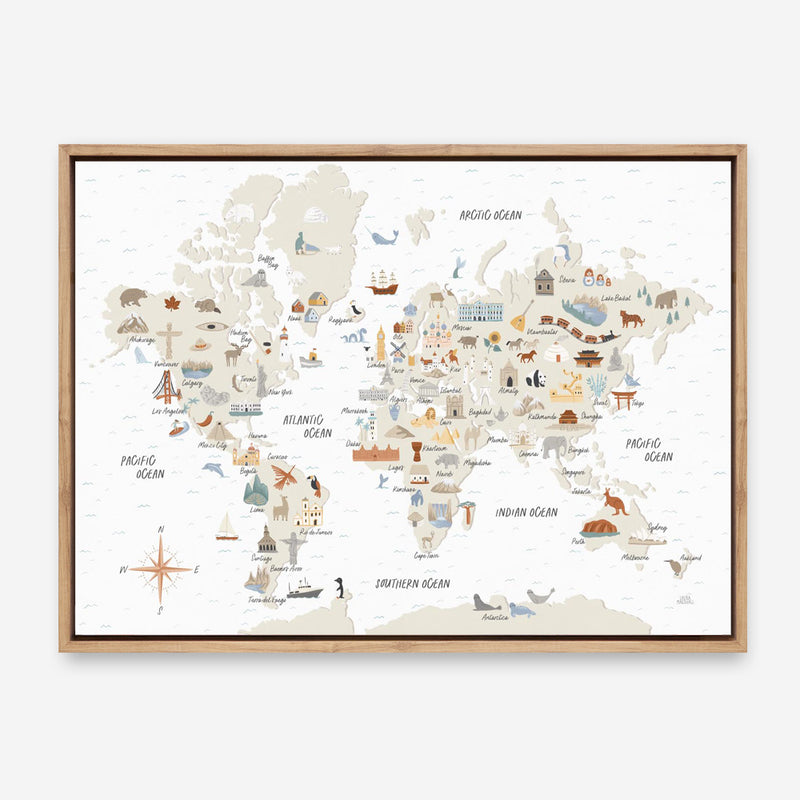 Around the World I Canvas Print