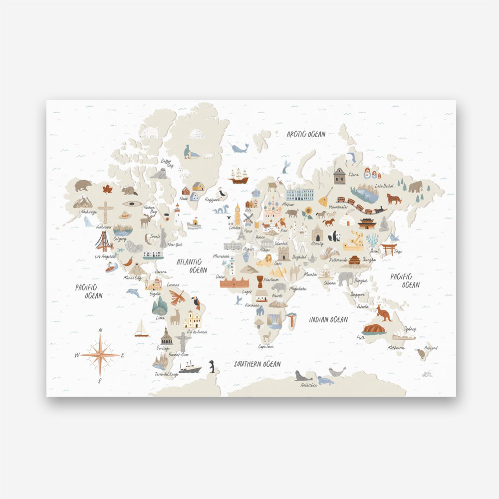 Around the World I Canvas Print