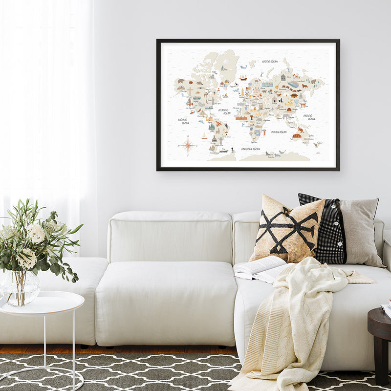 Around the World I Art Print