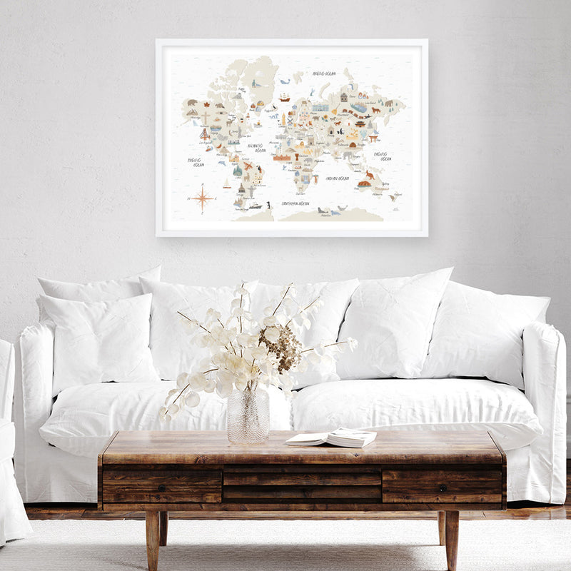 Around the World I Art Print