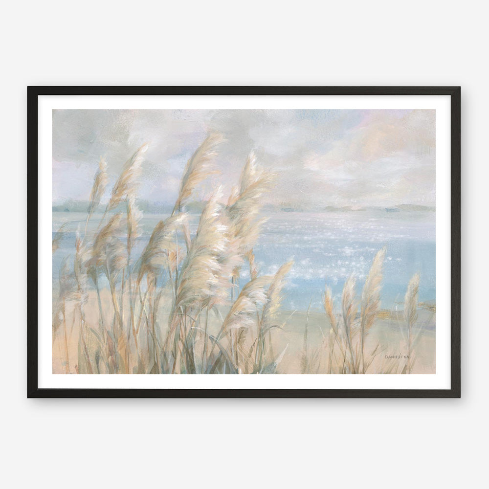 Seaside Pampas Grass Art Print