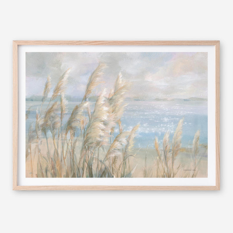 Seaside Pampas Grass Art Print
