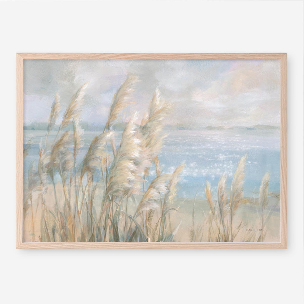 Seaside Pampas Grass Art Print