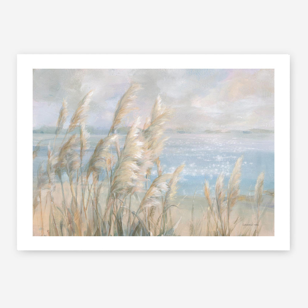 Seaside Pampas Grass Art Print