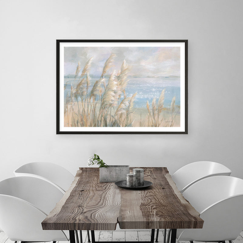 Seaside Pampas Grass Art Print