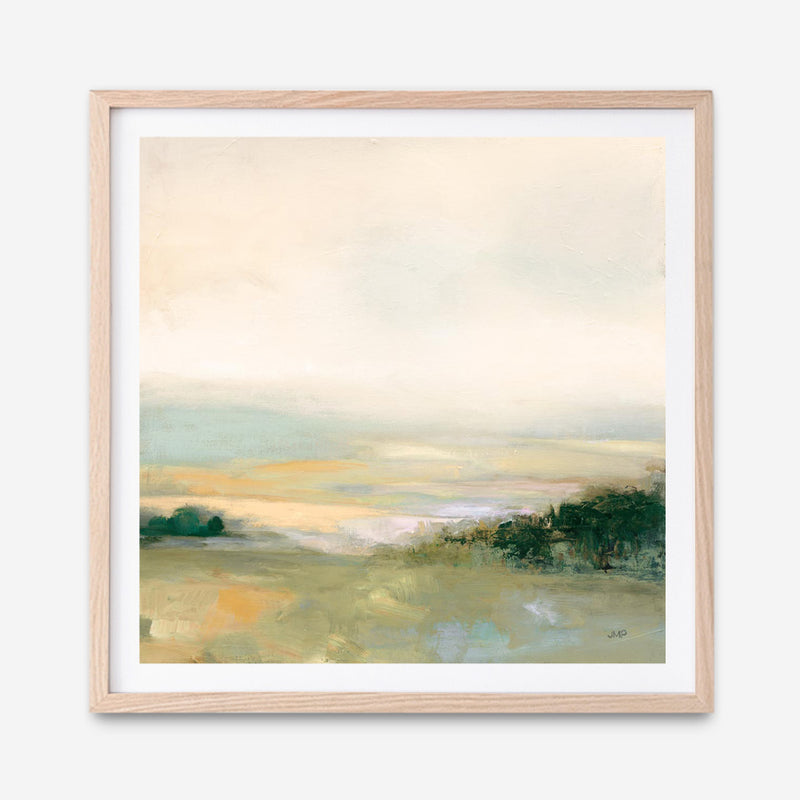 Dark Glowing Valley Neutral (Square) Art Print