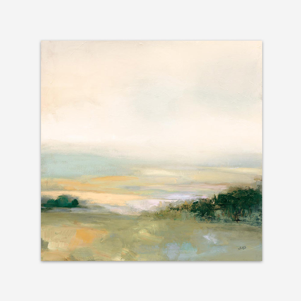 Dark Glowing Valley Neutral (Square) Art Print