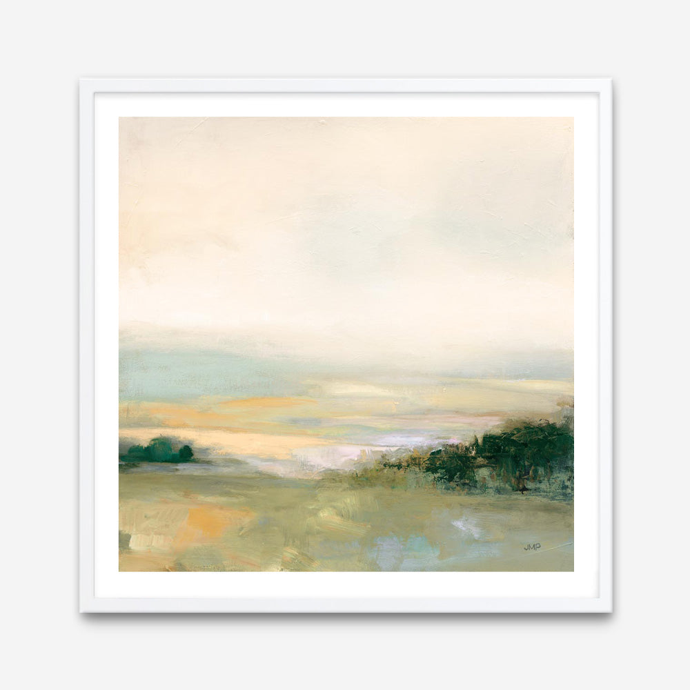 Dark Glowing Valley Neutral (Square) Art Print