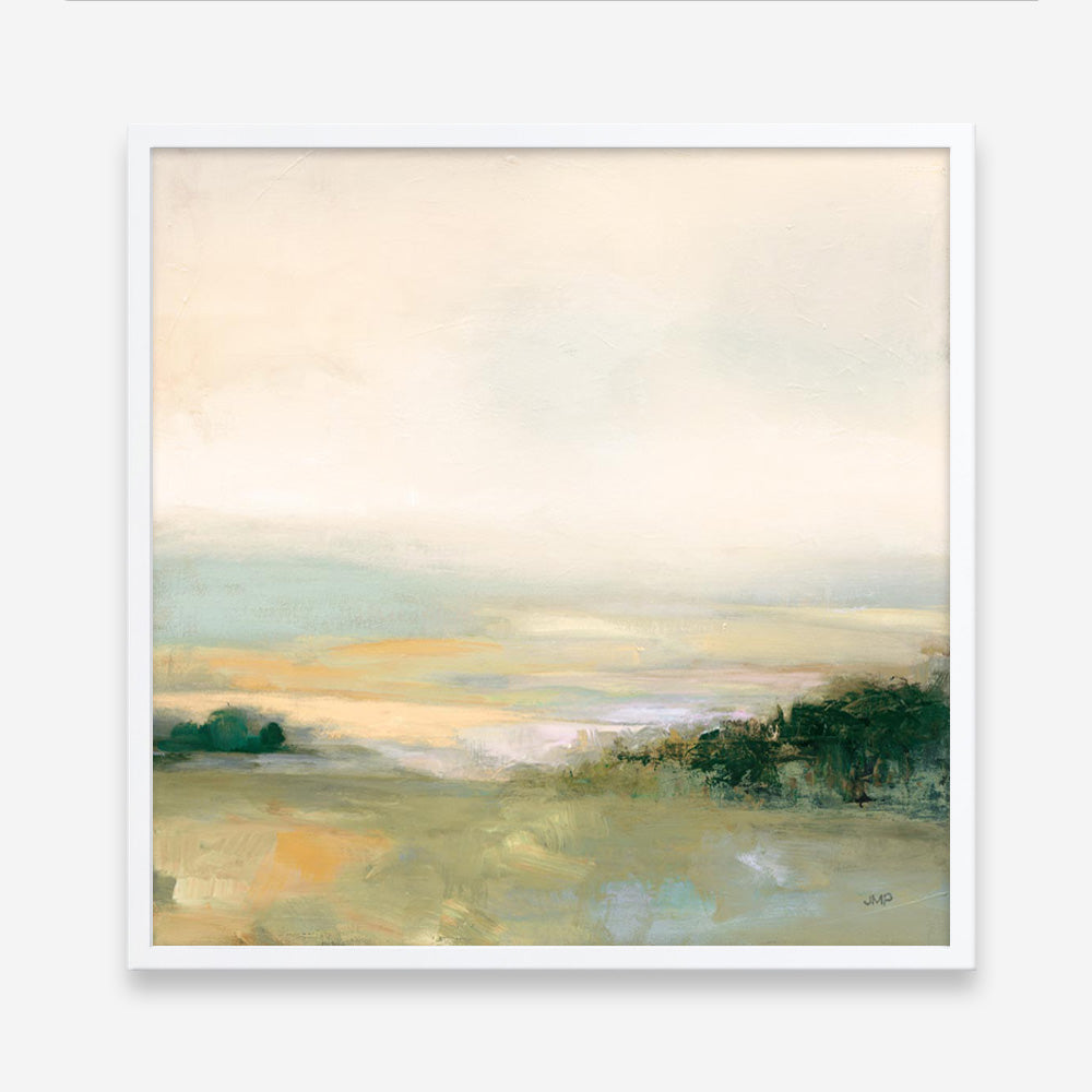 Dark Glowing Valley Neutral (Square) Art Print