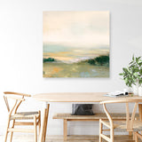 Dark Glowing Valley Neutral (Square) Canvas Print