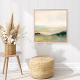 Dark Glowing Valley Neutral (Square) Art Print