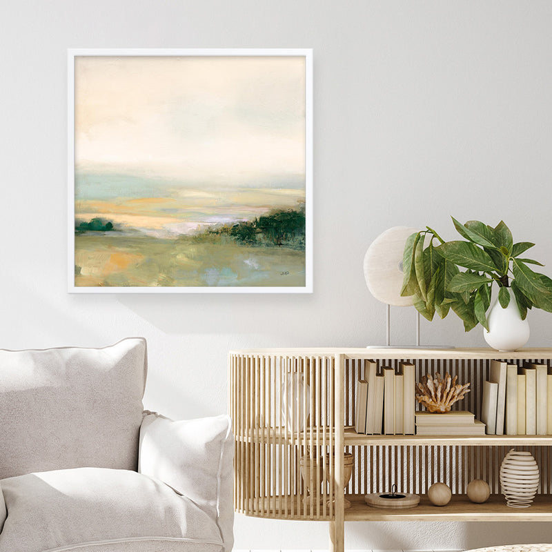 Dark Glowing Valley Neutral (Square) Art Print