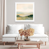 Dark Glowing Valley Neutral (Square) Art Print