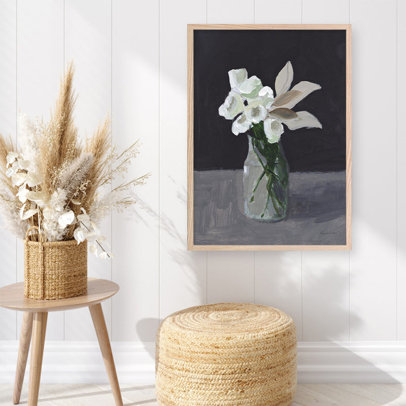 White Blooms Art Print