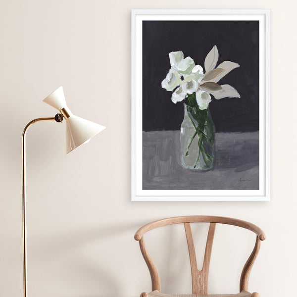 White Blooms Art Print