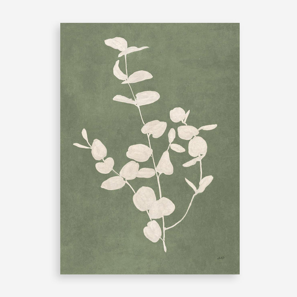 Botanical Study II Forest Green Crop Art Print