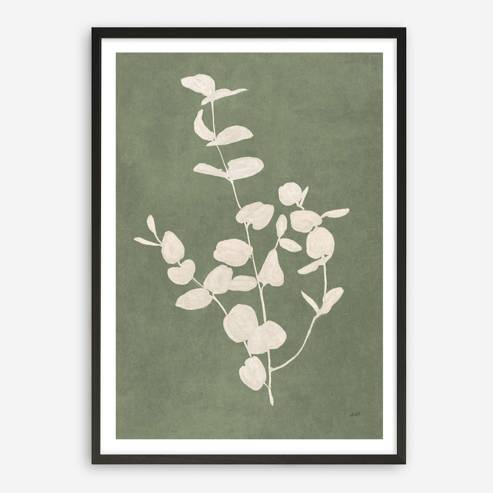 Botanical Study II Forest Green Crop Art Print