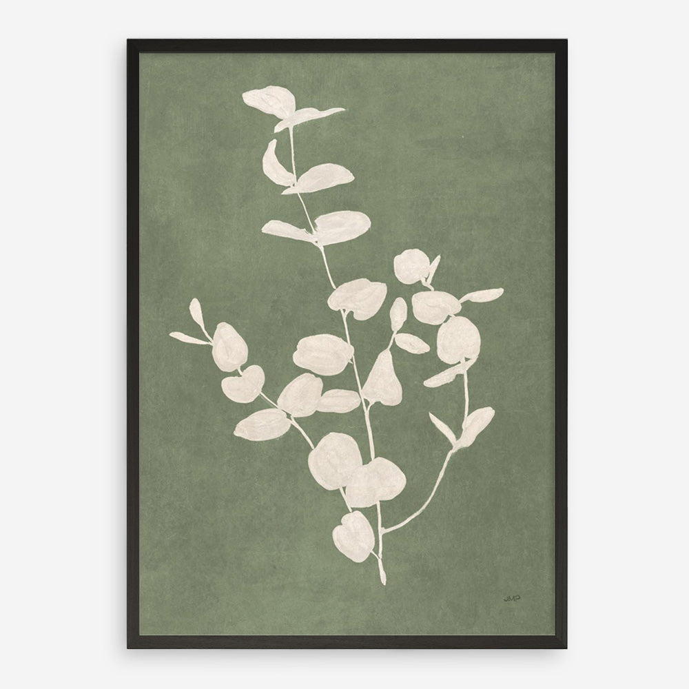 Botanical Study II Forest Green Crop Art Print