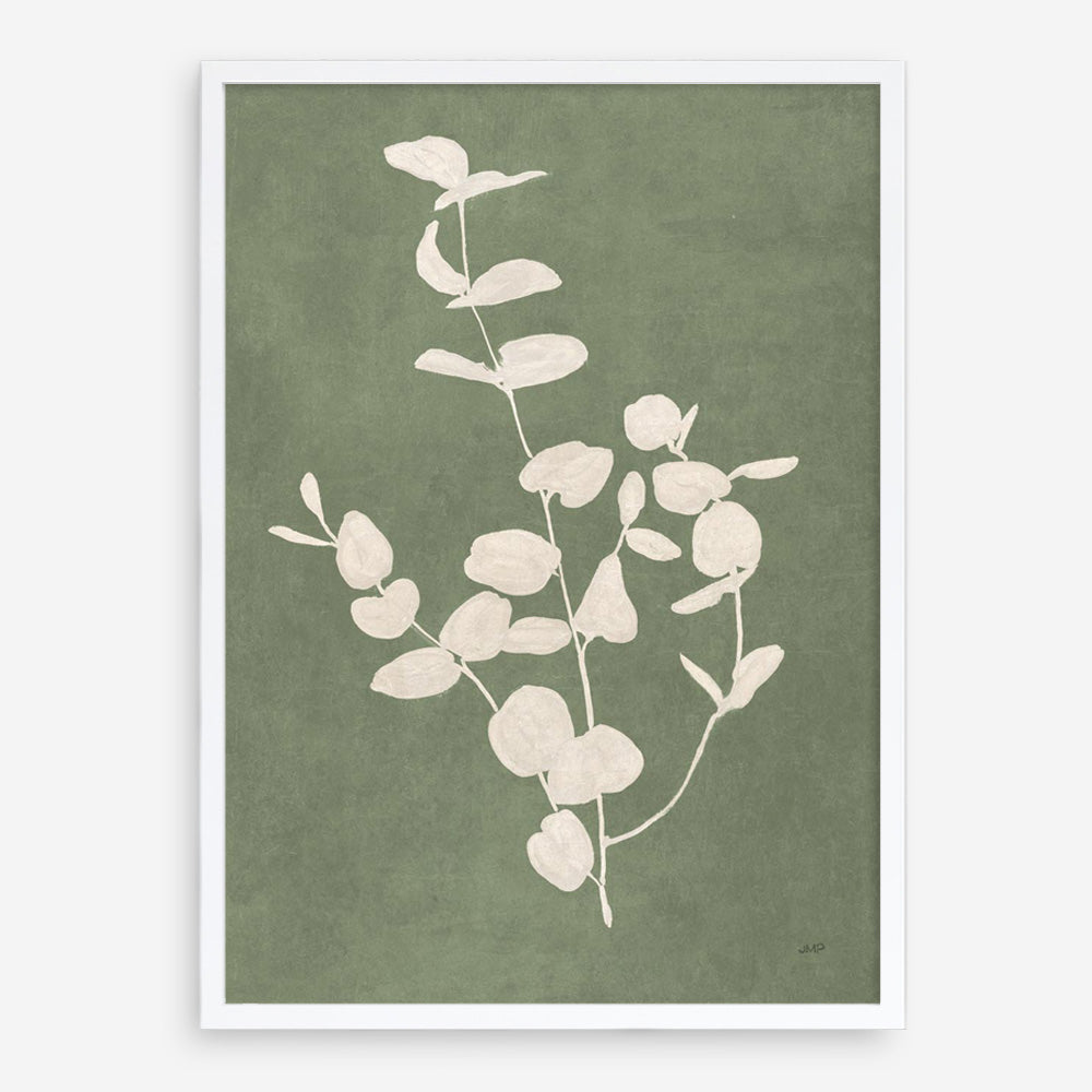 Botanical Study II Forest Green Crop Art Print