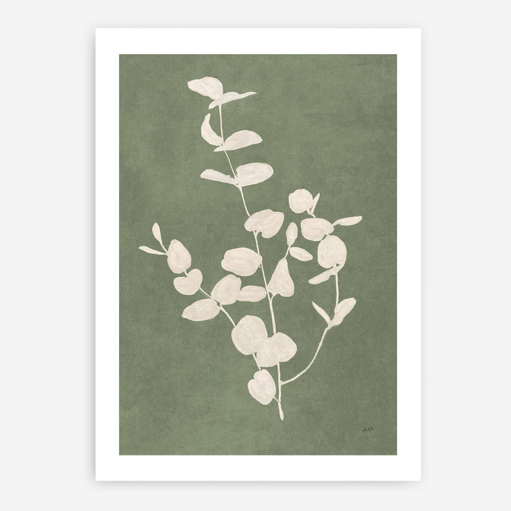 Botanical Study II Forest Green Crop Art Print