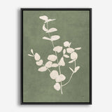 Botanical Study II Forest Green Crop Canvas Print