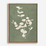 Botanical Study II Forest Green Crop Canvas Print