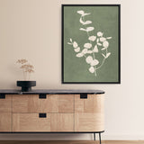 Botanical Study II Forest Green Crop Canvas Print