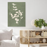 Botanical Study II Forest Green Crop Canvas Print