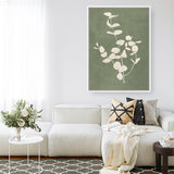 Botanical Study II Forest Green Crop Canvas Print