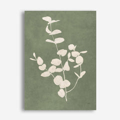 Botanical Study II Forest Green Crop Canvas Print
