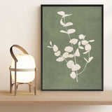 Botanical Study II Forest Green Crop Art Print