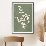 Botanical Study II Forest Green Crop Art Print
