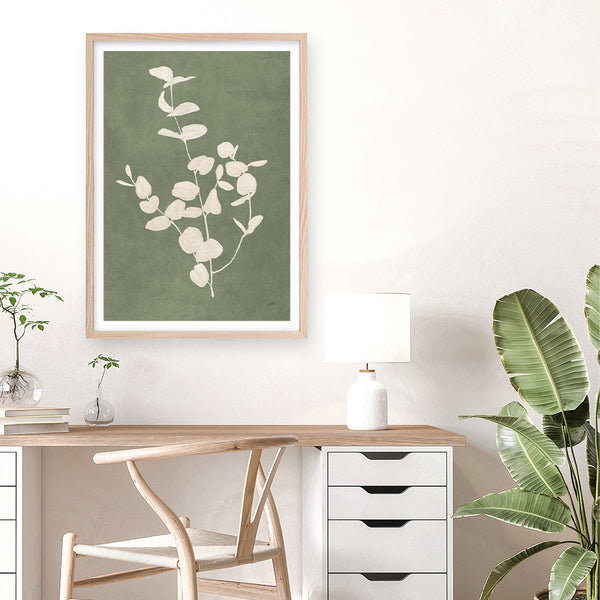 Botanical Study II Forest Green Crop Art Print