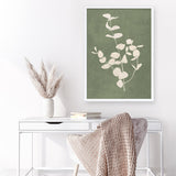 Botanical Study II Forest Green Crop Art Print