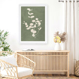 Botanical Study II Forest Green Crop Art Print