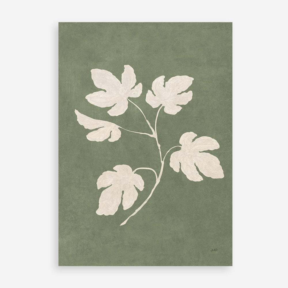 Botanical Study III Forest Green Crop Art Print