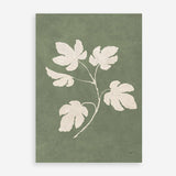 Botanical Study III Forest Green Crop Art Print